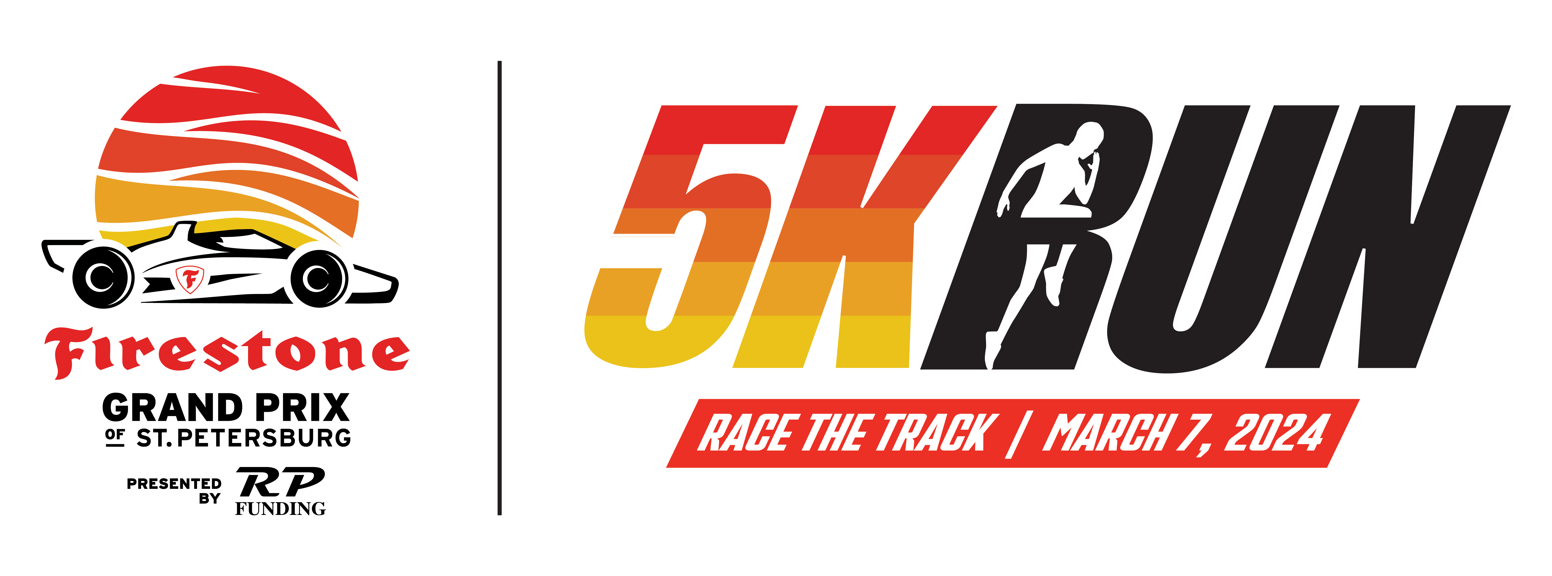 5K Run on the Firestone Grand Prix of St. Petersburg track logo